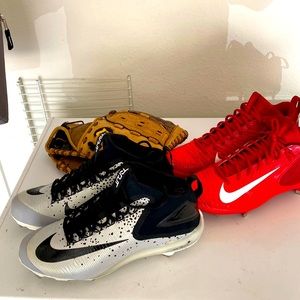 Nike Mens Air Zoom Mike Trout Pack Baseball Metal Cleats size 10 bundle pack